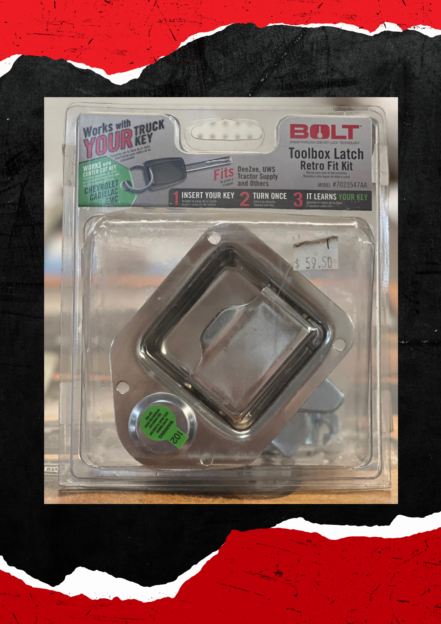 BOLT Toolbox Latch Retro Fit Kit (fits your own key)